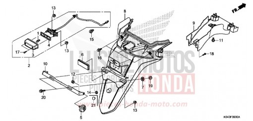 REAR FENDER (E/ED/F/FO/MA/U) NSS300AD de 2013